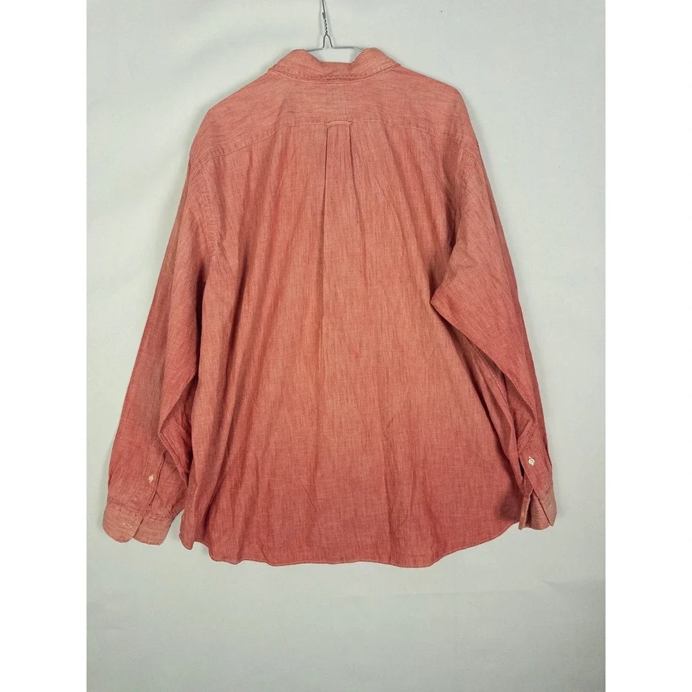 Polo Ralph Lauren RL Untucked Coral Button Down Shirt‎ Long Sleeve NWT Mens 1XB